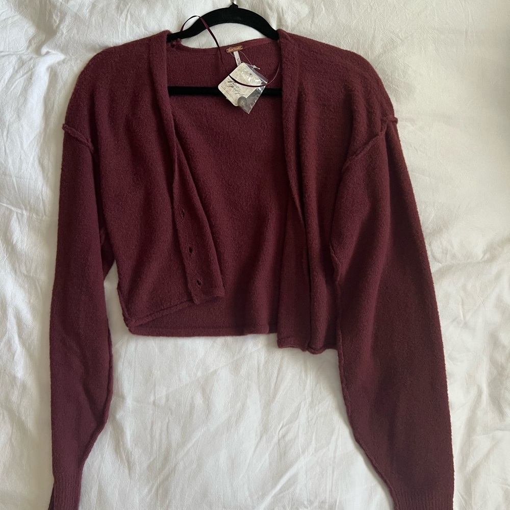 Free People Coffee Date Cardi in cocoa